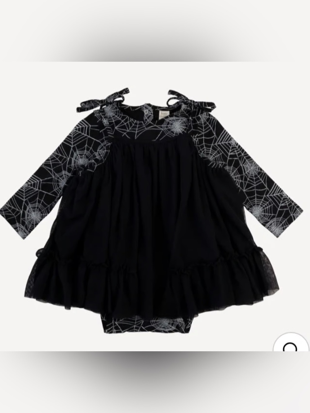 Kate Quinn Spooky Spiderweb tulle bodysuit dress